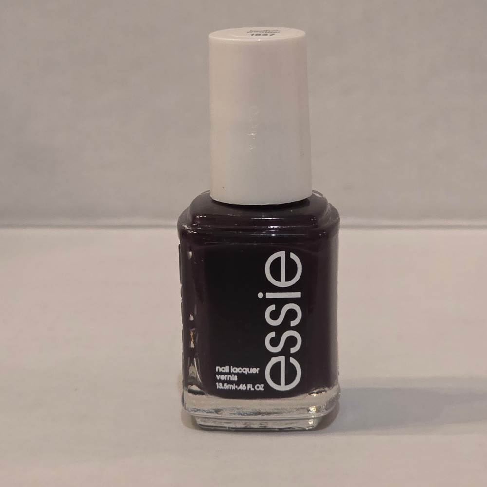 Essie Nail Lacquer 1837 Leather Weather Deep Plum Black Cream Polish 0.46oz